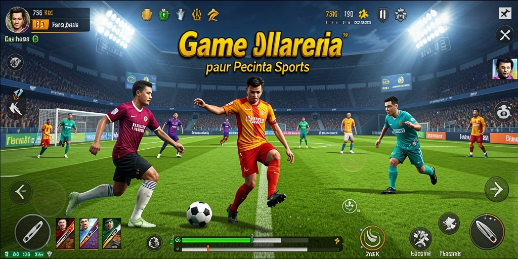 Tampilan gameplay dari 73K yang penuh aksi olahraga.