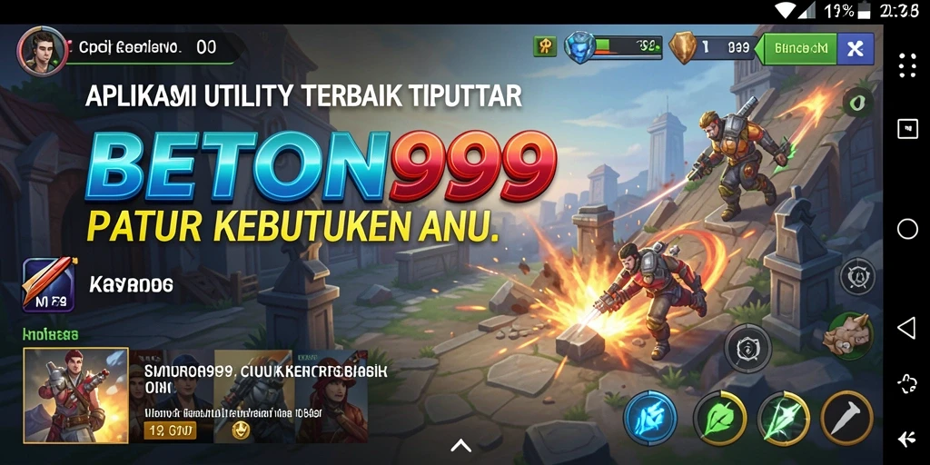 Tampilan utama BETON999 yang menunjukkan fitur-fitur Utility yang lengkap.
