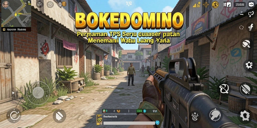Tampilan gameplay seru dalam BOKEDOMINO saat bertanding di TPS.