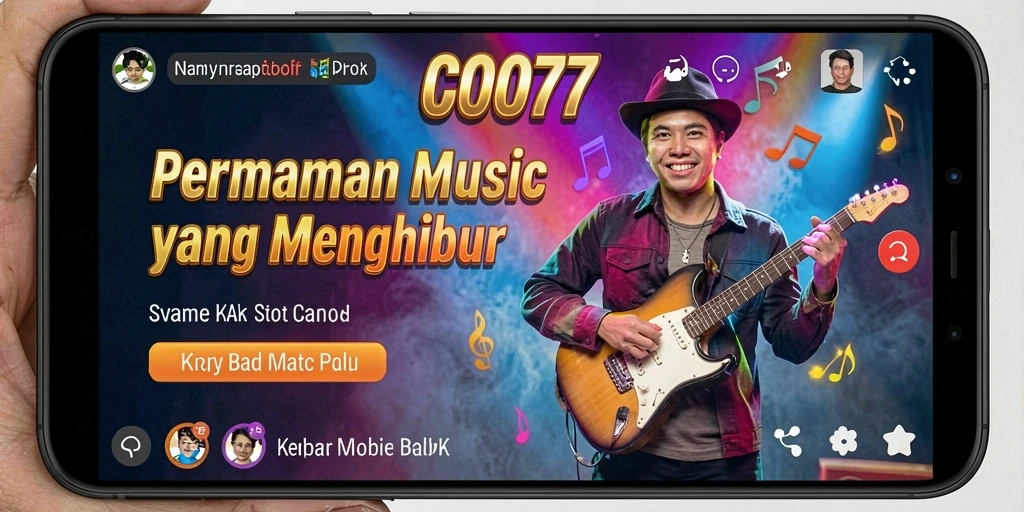 Tampilan gameplay C0077 yang penuh warna dan interaktif.