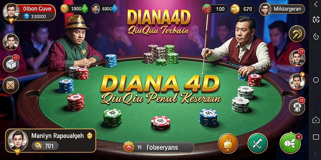 Tampilan gameplay seru di DIANA4D saat bermain QiuQiu.
