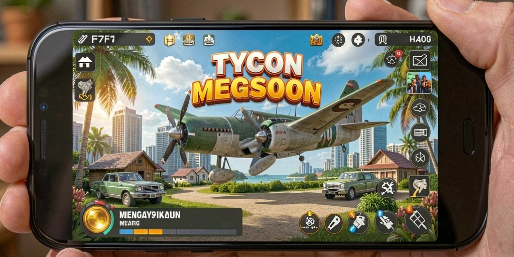 Tampilan gameplay F7F7 yang menarik dan dinamis dalam membangun bisnis.