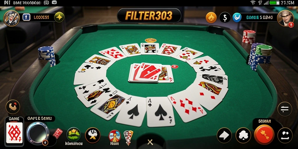 Tampilan menarik dari gameplay Gaple di FILTER303 yang seru.
