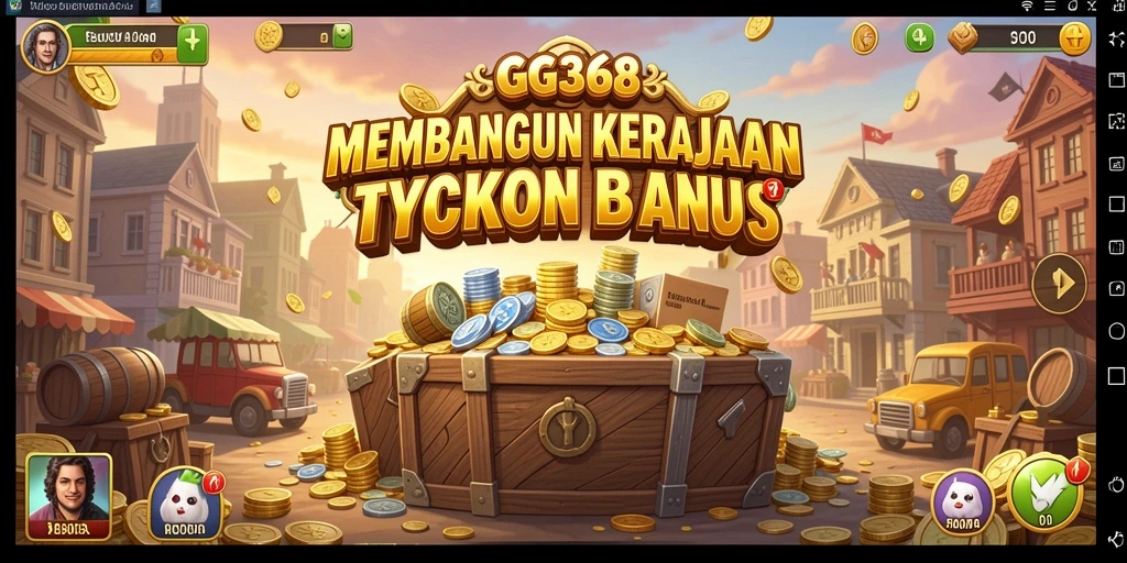 Tampilan gameplay GG368 yang menunjukkan suasana bisnis Tycoon.