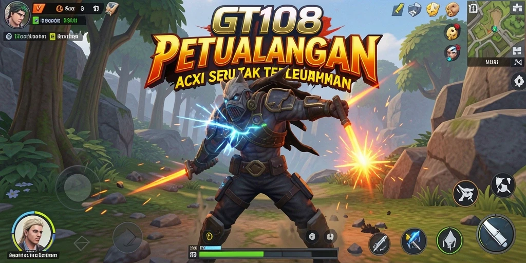 Tampilan gameplay GT108 yang mendebarkan dan penuh aksi.