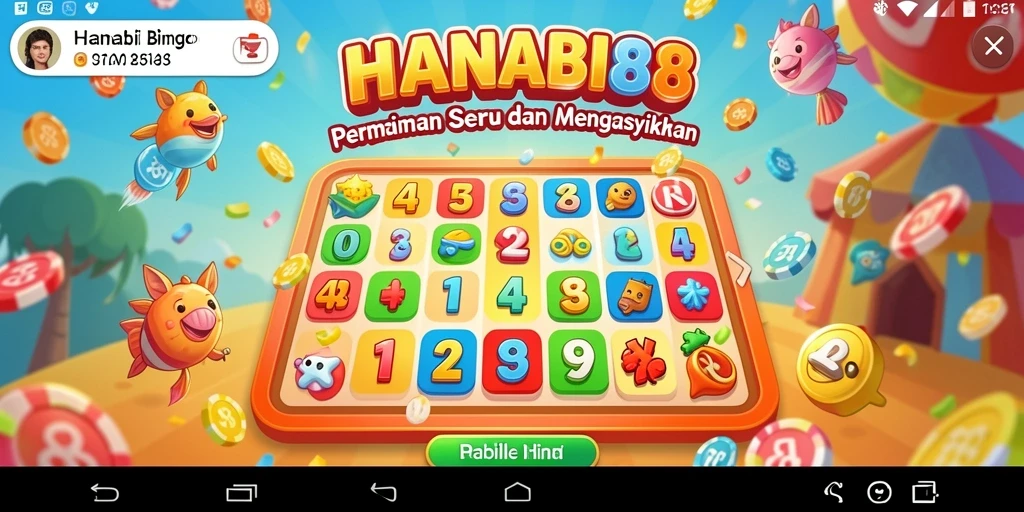 Tampilan gameplay Bingo yang menegangkan di HANABI88.