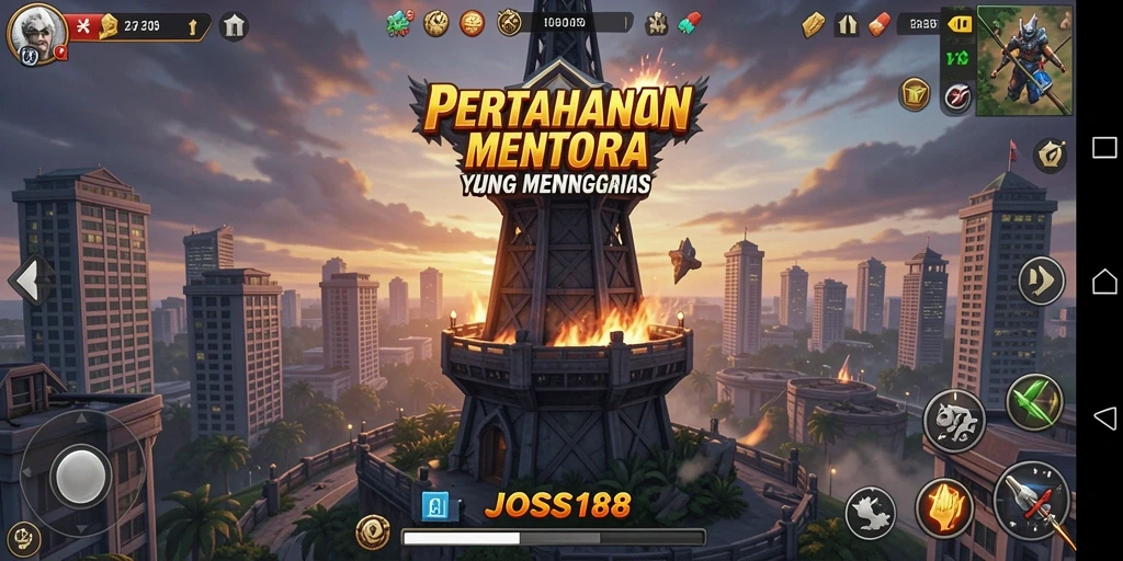Menampilkan gameplay seru dari JOSS188 dengan strategi Tower Defense.