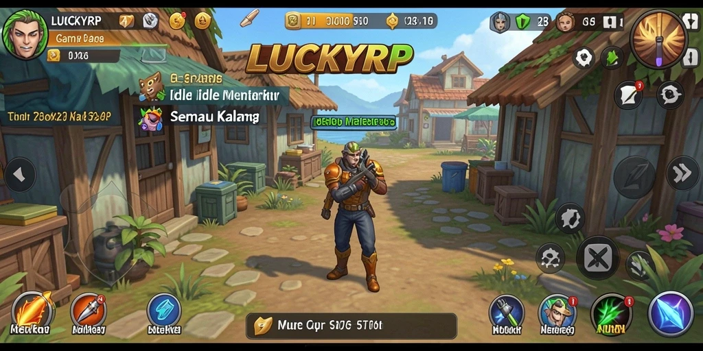 Tampilan gameplay LUCKYRP yang menarik dengan fitur Idle.