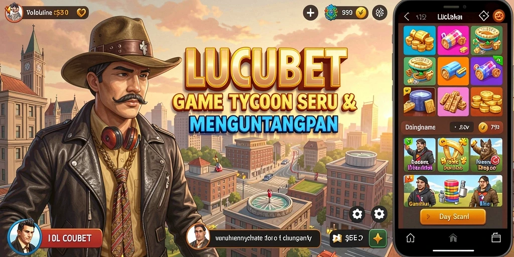 Screenshot gameplay LUCUBET menampilkan manajemen bisnis yang menarik.