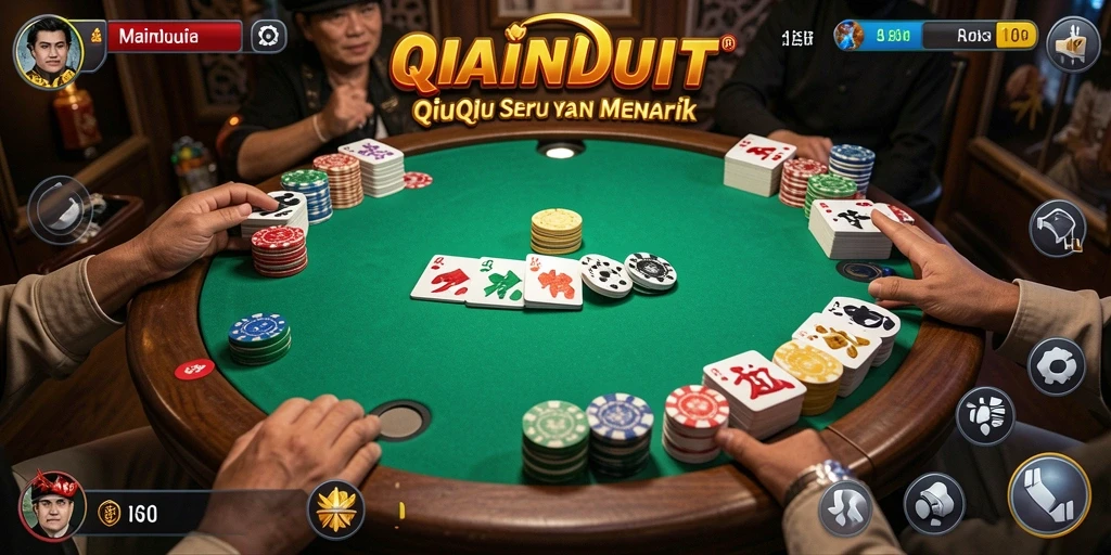 Tampilan gameplay MAINDUIT dengan aksi kartu yang seru.
