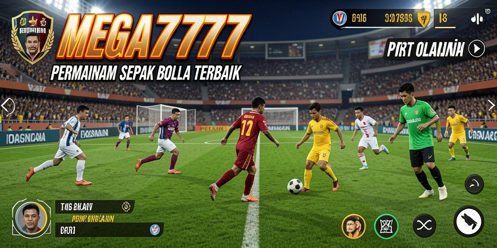 Tampilan permainan sepak bola yang mendebarkan di MEGA777.
