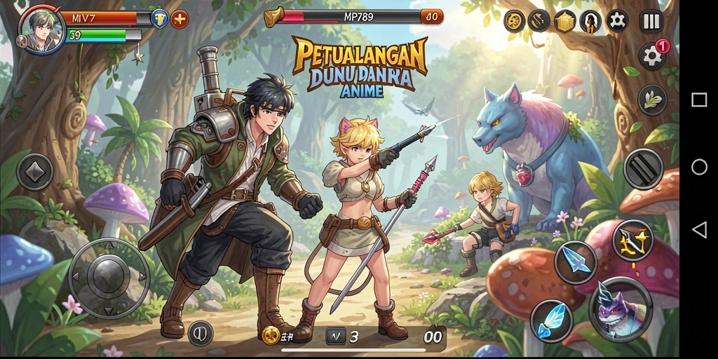 Tampilan gameplay menarik dari MVP789 yang penuh dengan karakter anime.