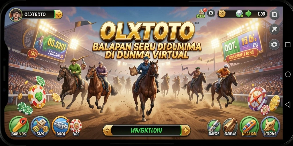 Screenshot gameplay OLXTOTO menampilkan aksi balapan yang mendebarkan.