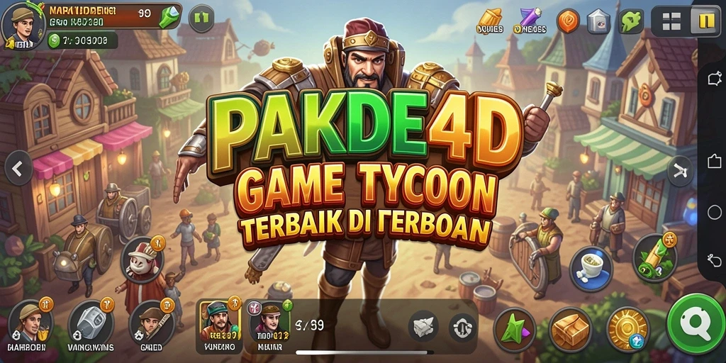Screenshot utama PAKDE4D menampilkan gameplay bisnis yang menantang.