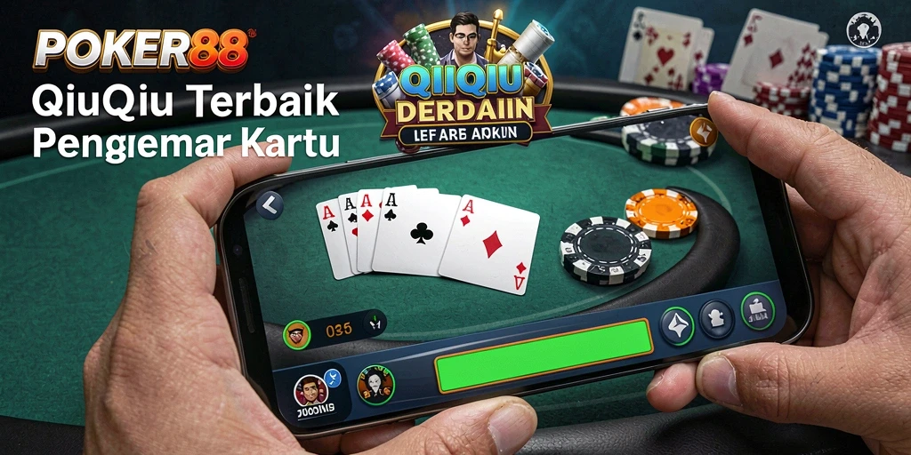 Screenshot utama POKER88 yang menunjukkan aksi seru permainan QiuQiu.
