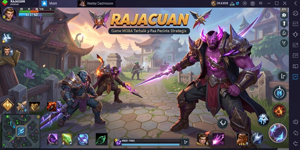 Screenshot gameplay RAJACUAN menunjukkan aksi pertempuran yang mendebarkan.