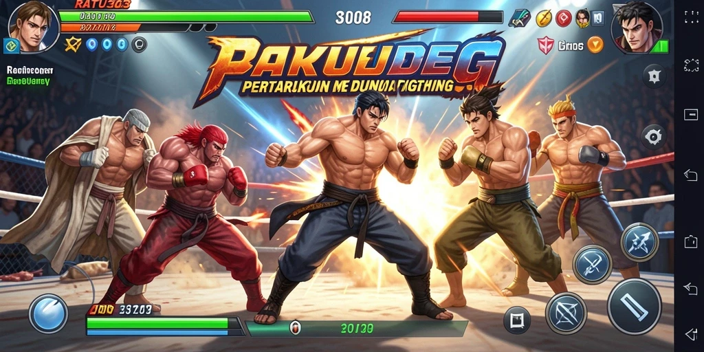 Tangkapan layar utama RATU303 menampilkan aksi mendebarkan dalam pertarungan Fighting.
