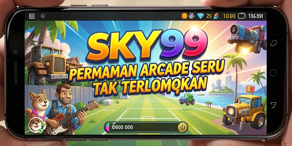 Menampilkan gameplay seru dari permainan arcade SKY99 yang penuh tantangan.