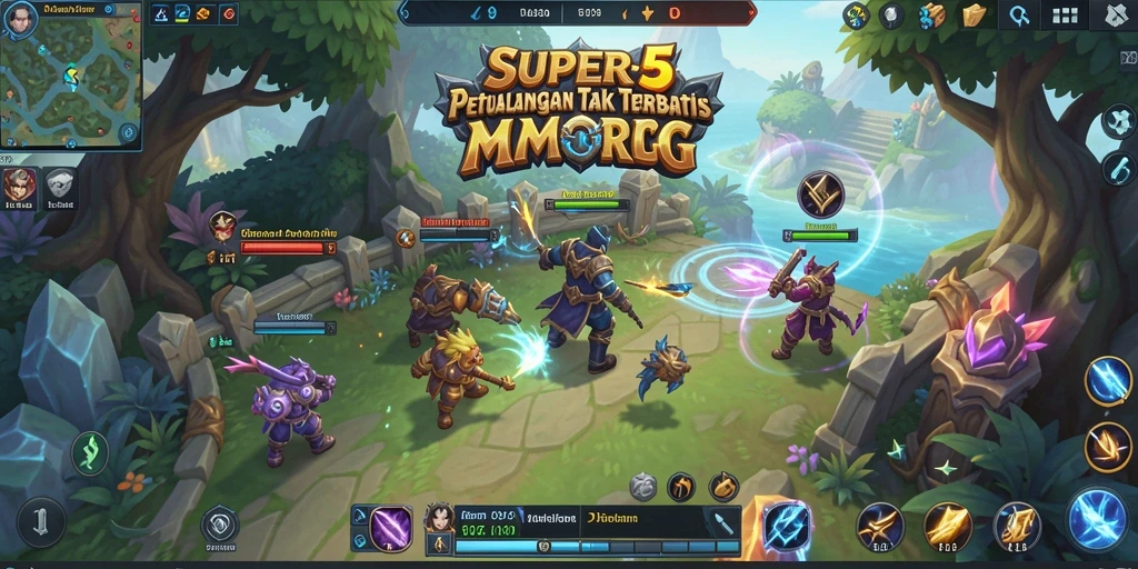Gameplay seru dalam <strong>SUPER5</strong> dengan pertarungan epik dan eksplorasi dunia yang luas.