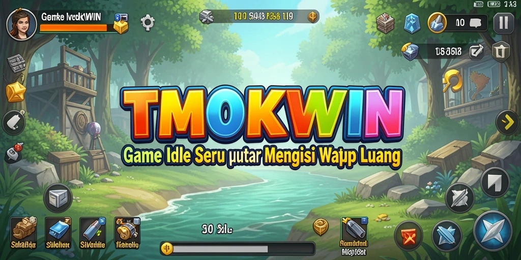 Tampilan gameplay menarik dari TMOKWIN dengan elemen idle yang unik.