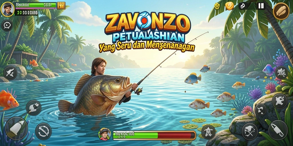 Tangkapan ikan yang epik dalam gameplay ZAVONZO.
